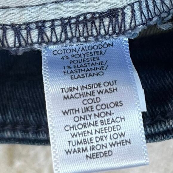 Loft The Slim Flare Dark Wash High Waisted Size 30 Stretch - Picture 9 of 9